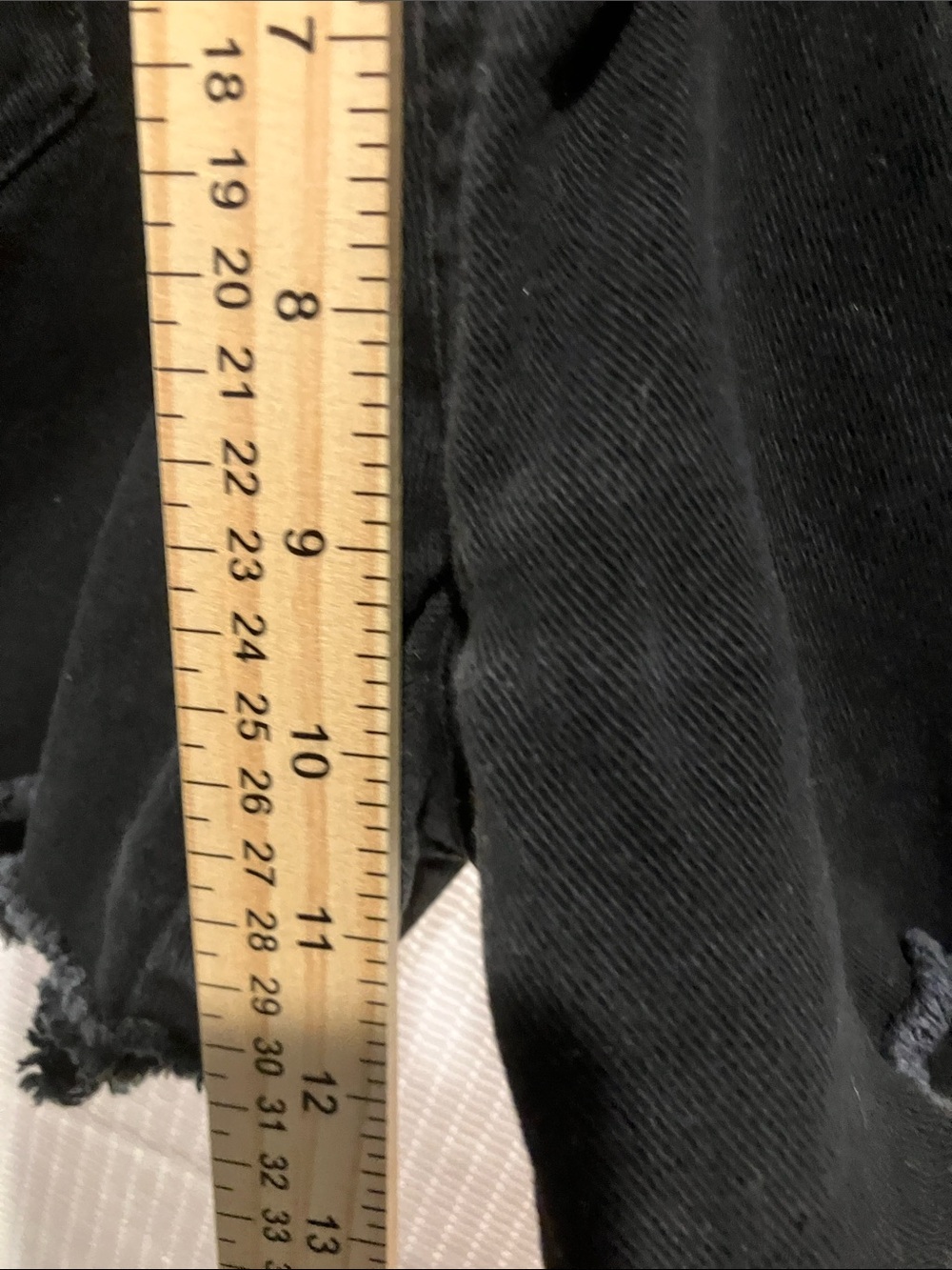 Time and Tru Black Distressed Cargo Jean Shorts - Picture 5 of 8